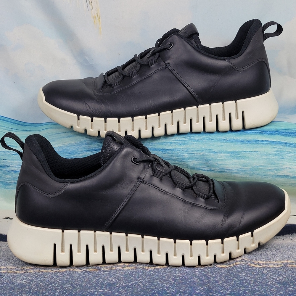 Ecco GRUUV Black Leather Mens EU44 10-10.5